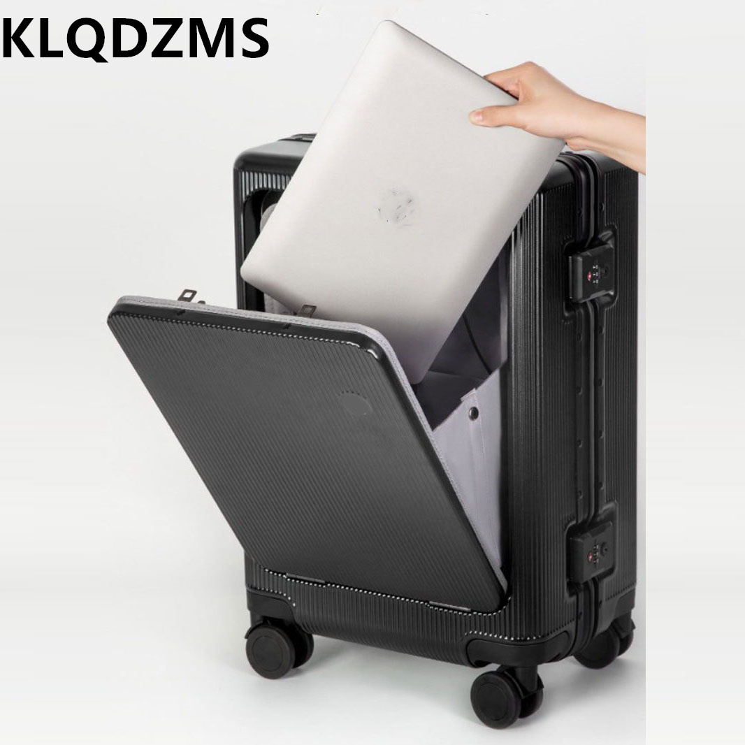 KLQDZMS Valigia con Porta USB  - Front Opening Laptop Luggage 24 Inch recensione e prezzo