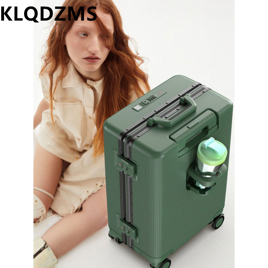 KLQDZMS Valigia con Porta USB  - Front Opening Laptop Luggage 24 Inch recensione e prezzo